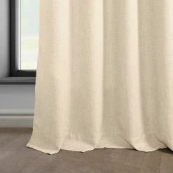 Promo ✔️ Exclusive Fabrics Italian Faux Linen Grommet Curtain (1 Panel) Taupe Grey 🎁 -Exclusive Fabrics SHOP Exclusive Fabrics Italian Faux Linen Grommet Curtain 281 Panel29 14