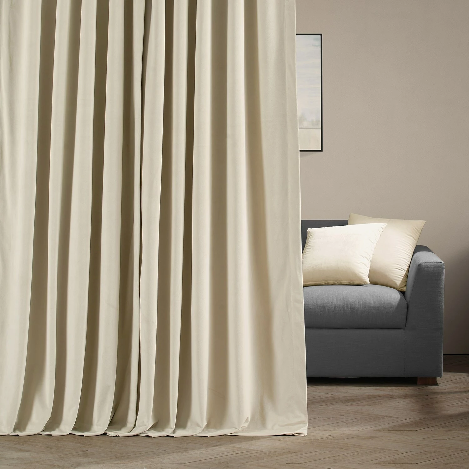 Buy ๐ฏ Exclusive Fabrics Ivory Velvet Blackout Extra Wide Curtain (1 Panel) โ 4 Buy ๐ฏ Exclusive Fabrics Ivory Velvet Blackout Extra Wide Curtain (1 Panel) โ - Image 2