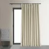 Buy 💯 Exclusive Fabrics Ivory Velvet Blackout Extra Wide Curtain (1 Panel) ⌛