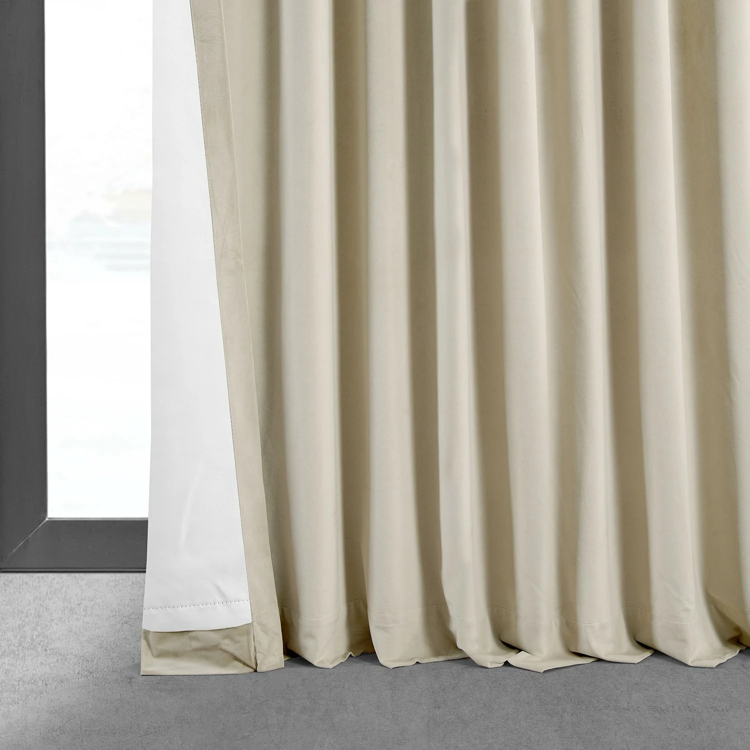 Buy ๐ฏ Exclusive Fabrics Ivory Velvet Blackout Extra Wide Curtain (1 Panel) โ 9 Buy ๐ฏ Exclusive Fabrics Ivory Velvet Blackout Extra Wide Curtain (1 Panel) โ - Image 7