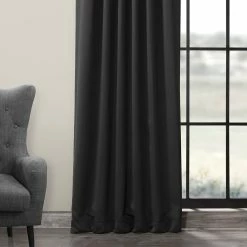 Cheap 🎁 Exclusive Fabrics Jet Black Blackout Curtain Panel Pair (2 Panels) 🎁 -Exclusive Fabrics SHOP Exclusive Fabrics Jet Black Blackout Curtain Panel Pair 3bf489e2 ed4d 4f88 a8a9 3200abbbe82b