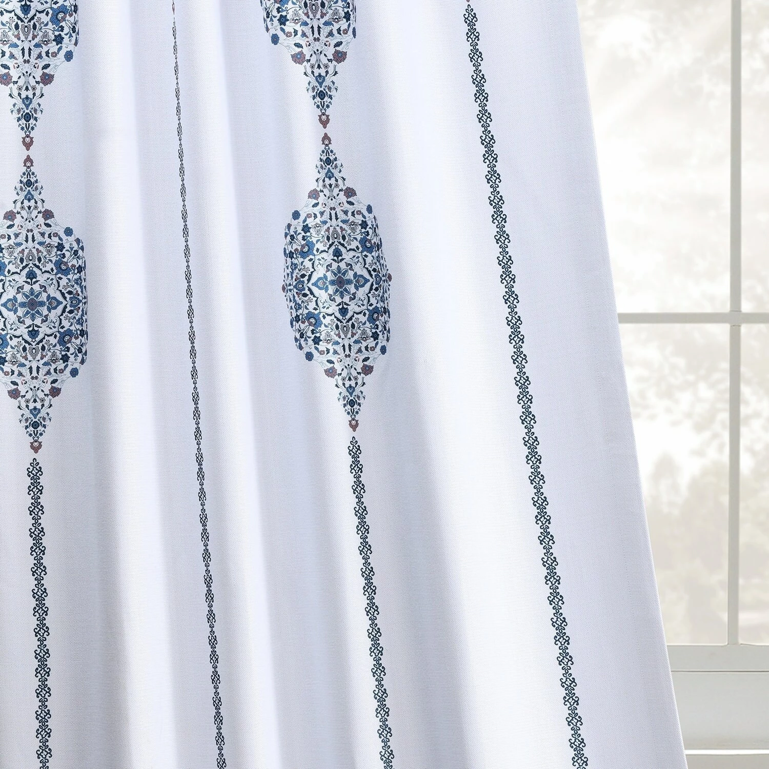 Hot Sale ๐งจ Exclusive Fabrics Karachi Navy Printed Linen Textured Room Darkening Curtain (1 Panel) ๐ฅ 10 Hot Sale ๐งจ Exclusive Fabrics Karachi Navy Printed Linen Textured Room Darkening Curtain (1 Panel) ๐ฅ - Image 8