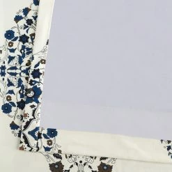 Cheap ⌛ Exclusive Fabrics Kerala Printed Cotton Twill Single Curtain (1 Panel) Kerala Blue 👏 -Exclusive Fabrics SHOP Exclusive Fabrics Kerala Blue Printed Cotton Twill Single Curtain Panel 4