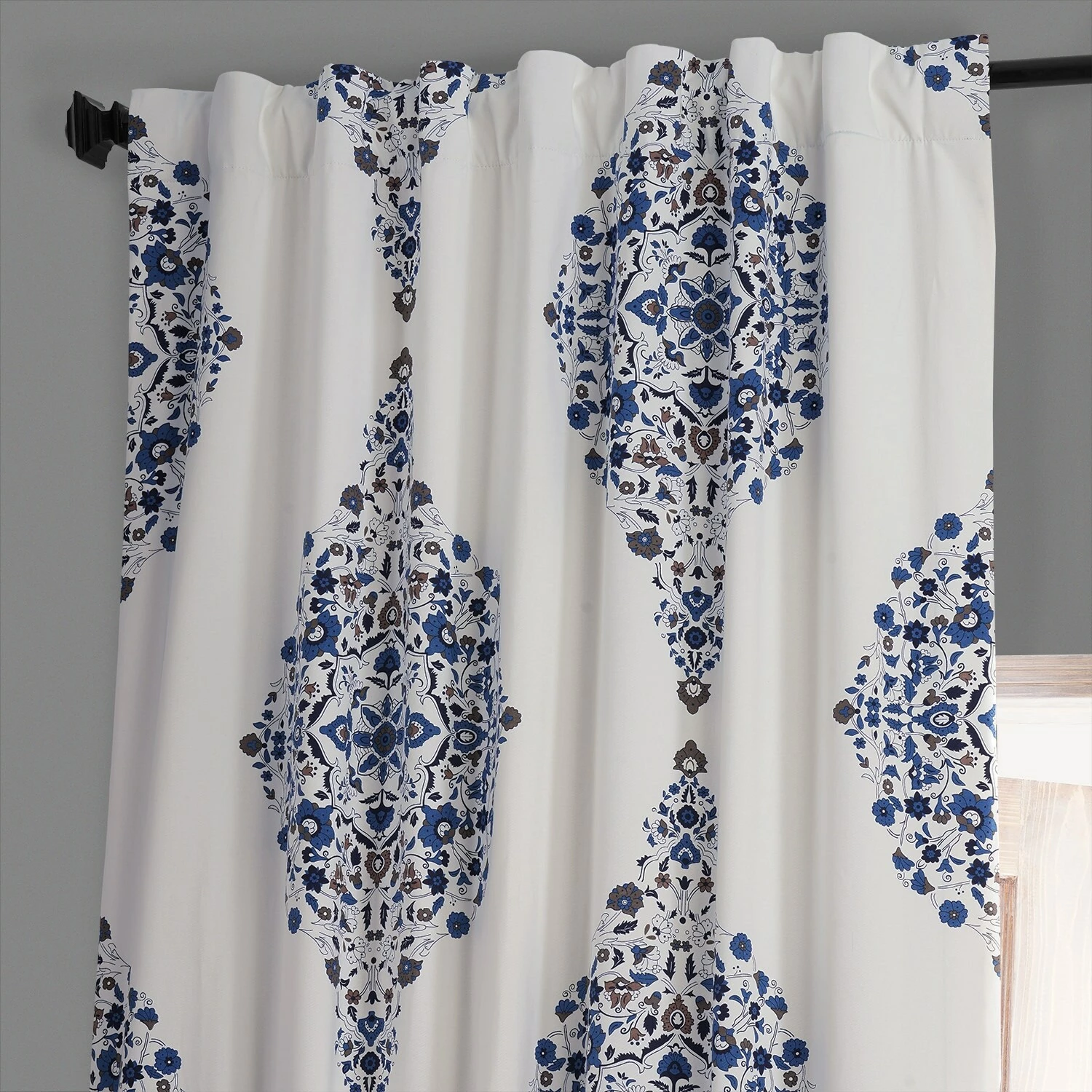 Top 10 ⌛ Exclusive Fabrics Kerala Printed Cotton Hotel Blackout Curtain (1 Panel) Kerala Blue ❤️ 6 Top 10 ⌛ Exclusive Fabrics Kerala Printed Cotton Hotel Blackout Curtain (1 Panel) Kerala Blue ❤️ - Image 4