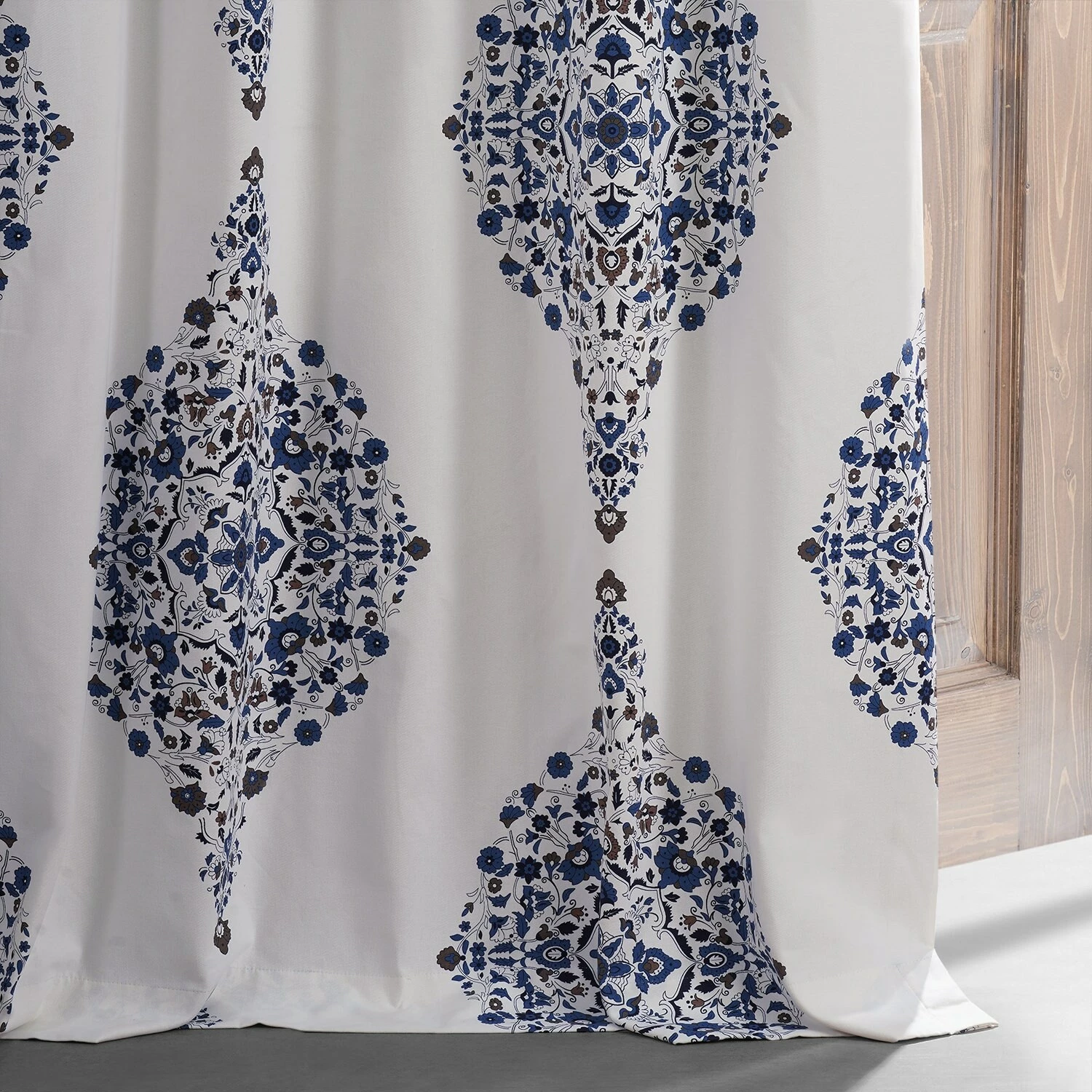 Top 10 ⌛ Exclusive Fabrics Kerala Printed Cotton Hotel Blackout Curtain (1 Panel) Kerala Blue ❤️ 7 Top 10 ⌛ Exclusive Fabrics Kerala Printed Cotton Hotel Blackout Curtain (1 Panel) Kerala Blue ❤️ - Image 5