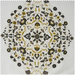 Best Sale 😉 Exclusive Fabrics Kerala Printed Cotton Tie-Up Window Shade - 46 X 63 Kerala Blue 🎉 -Exclusive Fabrics SHOP Exclusive Fabrics Kerala Printed Cotton Tie Up Window Shade 8