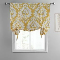 Best Sale 🤩 Exclusive Fabrics Lacuna Printed Cotton Tie-Up Window Shade - 46 X 63 🎉 -Exclusive Fabrics SHOP Exclusive Fabrics Lacuna Printed Cotton Tie Up Window Shade 2