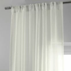 Best Sale 😀 Exclusive Fabrics Lacy Daisy Patterned Faux Linen Sheer Curtain (1 Panel) Lacy Daisy Off-white 🎁 -Exclusive Fabrics SHOP Exclusive Fabrics Lacy Daisy Patterned Faux Linen Sheer Curtain 281 Panel29 4