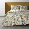 Best Pirce 💯 Exclusive Fabrics Larkspur Gold Cotton Double Slub Linen Weave Reversible Duvet Set 😉