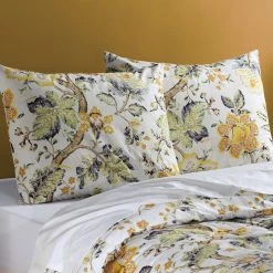 Best Pirce 💯 Exclusive Fabrics Larkspur Gold Cotton Double Slub Linen Weave Reversible Duvet Set 😉 -Exclusive Fabrics SHOP Exclusive Fabrics Larkspur Gold Cotton Double Slub Linen Weave Reversible Duvet Set 2