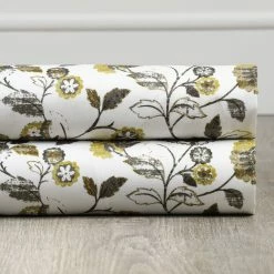 Discount 🌟 Exclusive Fabrics Madison Gold And Grey Digital Printed Cotton Twill Curtain (1 Panel) 🔥 -Exclusive Fabrics SHOP Exclusive Fabrics Madison Gold and Grey Digital Printed Cotton Twill Curtain 7