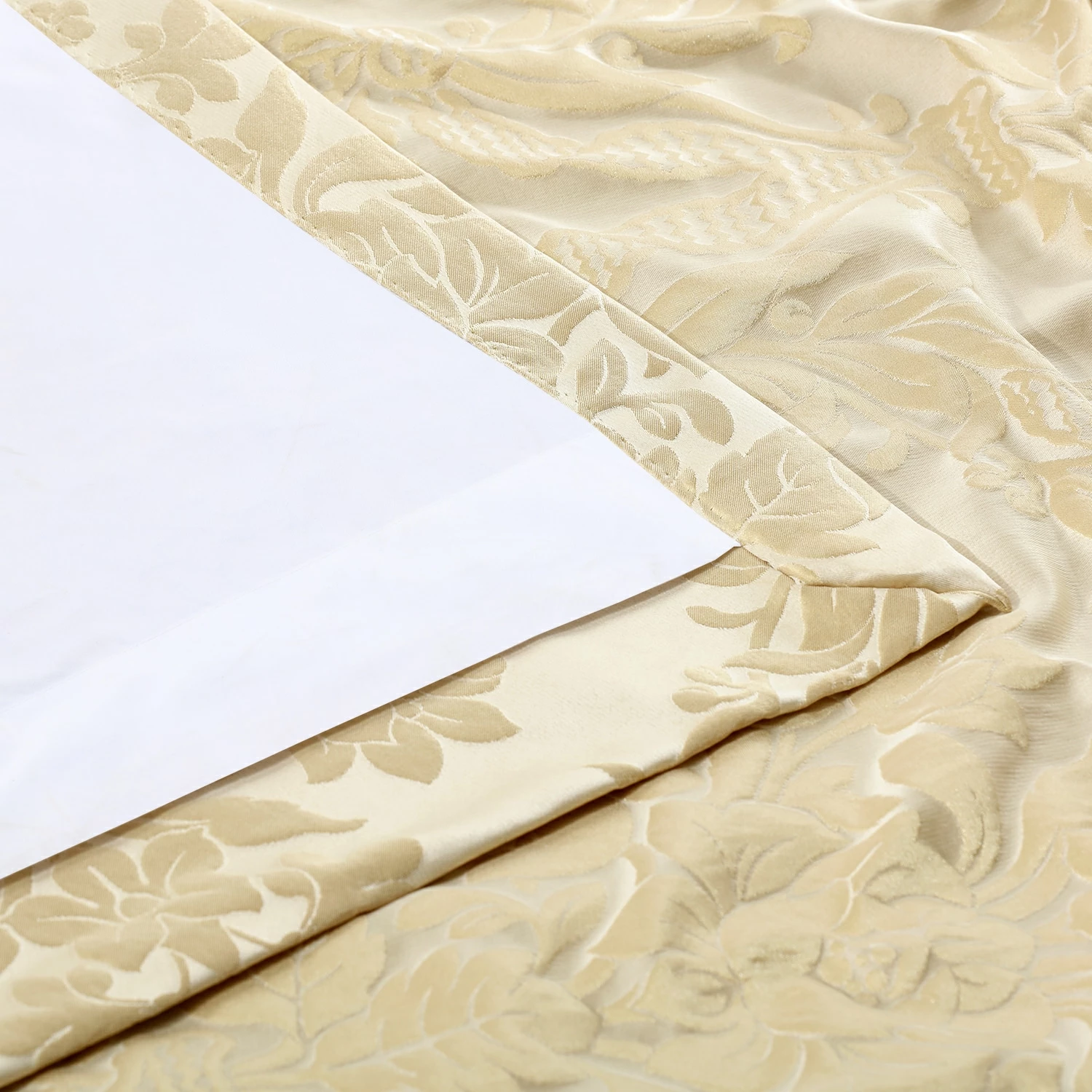 Outlet 🛒 Exclusive Fabrics Magdelena Champaign/Beige Faux Silk Jacquard Curtain (1 Panel) ⌛ 7 Outlet 🛒 Exclusive Fabrics Magdelena Champaign/Beige Faux Silk Jacquard Curtain (1 Panel) ⌛ - Image 5