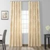 Outlet 🛒 Exclusive Fabrics Magdelena Champaign/Beige Faux Silk Jacquard Curtain (1 Panel) ⌛ -Exclusive Fabrics SHOP Exclusive Fabrics Magdelena Champagne Faux Silk Jacquard Curtain Panel 7925f320 e873 4397 b019 2330169799b0