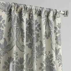 Promo 😀 Exclusive Fabrics Magdelena Silver Faux Silk Jacquard Curtain Panel Magdelena Silver/blue ❤️ 10 Promo 😀 Exclusive Fabrics Magdelena Silver Faux Silk Jacquard Curtain Panel Magdelena Silver/blue ❤️ -Exclusive Fabrics SHOP Exclusive Fabrics Magdelena Silver 26 Blue Designer Curtain Panel 2