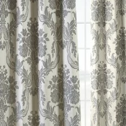 Promo 😀 Exclusive Fabrics Magdelena Silver Faux Silk Jacquard Curtain Panel Magdelena Silver/blue ❤️ 12 Promo 😀 Exclusive Fabrics Magdelena Silver Faux Silk Jacquard Curtain Panel Magdelena Silver/blue ❤️ -Exclusive Fabrics SHOP Exclusive Fabrics Magdelena Silver 26 Blue Designer Curtain Panel 4