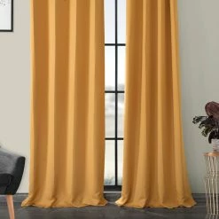 Coupon ⌛ Exclusive Fabrics Marigold Grommet Blackout Thermal Curtain Panel Pair (2 Panels) 🧨 -Exclusive Fabrics SHOP Exclusive Fabrics Marigold Grommet Blackout Thermal Curtain Panel Pair 6b3db533 3f61 4ea7 9a61 e7f70b4a705c