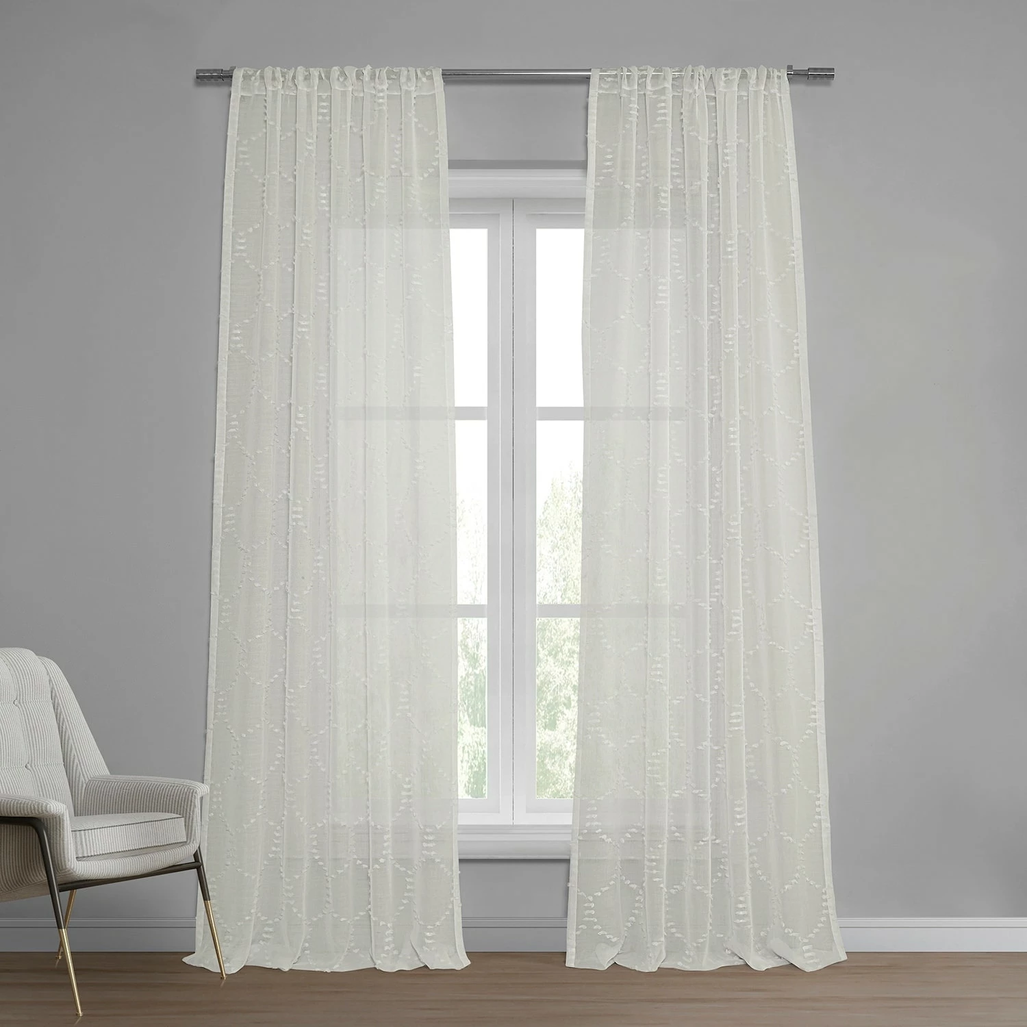 Top 10 ๐ Exclusive Fabrics Marseille Shell Patterned Linen Sheer Curtain (1 Panel) ๐ 3 Top 10 ๐ Exclusive Fabrics Marseille Shell Patterned Linen Sheer Curtain (1 Panel) ๐