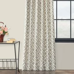 Top 10 🔥 Exclusive Fabrics Martinique Cotton Curtain (1 Panel) Martinique Black ✔️ -Exclusive Fabrics SHOP Exclusive Fabrics Martinique Geometric Pattern Cotton Curtain Panel 28Single29 6