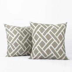 Best deal ๐ฅฐ Exclusive Fabrics Martinique Printed Cotton Cushion Cover (Set Of 2) Beige ๐