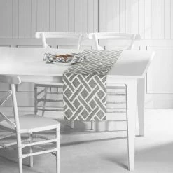 Flash Sale ✨ Exclusive Fabrics Martinique Printed Cotton Table Runner & Placemats Martinique Grey ✨ -Exclusive Fabrics SHOP Exclusive Fabrics Martinique Printed Cotton Table Runner 26 Placemats 14