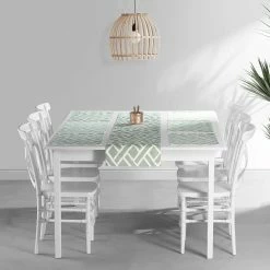 Flash Sale ✨ Exclusive Fabrics Martinique Printed Cotton Table Runner & Placemats Martinique Grey ✨ -Exclusive Fabrics SHOP Exclusive Fabrics Martinique Printed Cotton Table Runner 26 Placemats 8