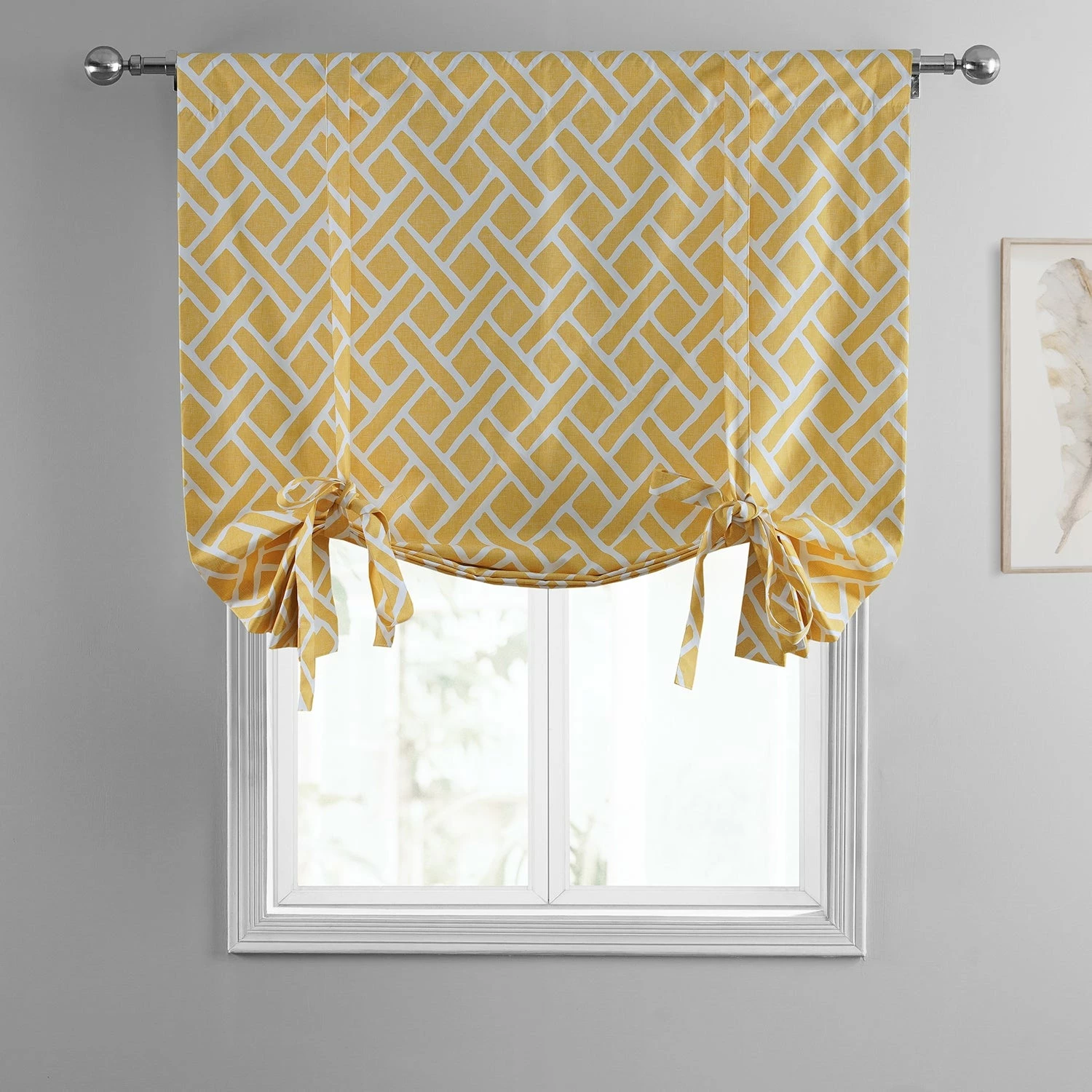 Outlet ๐ Exclusive Fabrics Martinique Printed Cotton Tie-Up Window Shade - 46 X 63 Martinique Aqua ๐ 15 Outlet ๐ Exclusive Fabrics Martinique Printed Cotton Tie-Up Window Shade - 46 X 63 Martinique Aqua ๐ - Image 13