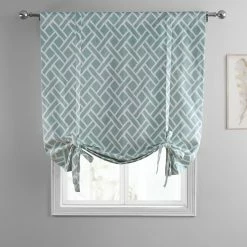 Outlet ๐ Exclusive Fabrics Martinique Printed Cotton Tie-Up Window Shade - 46 X 63 Martinique Aqua ๐ 23 Outlet ๐ Exclusive Fabrics Martinique Printed Cotton Tie-Up Window Shade - 46 X 63 Martinique Aqua ๐ -Exclusive Fabrics SHOP Exclusive Fabrics Martinique Printed Cotton Tie Up Window Shade 6