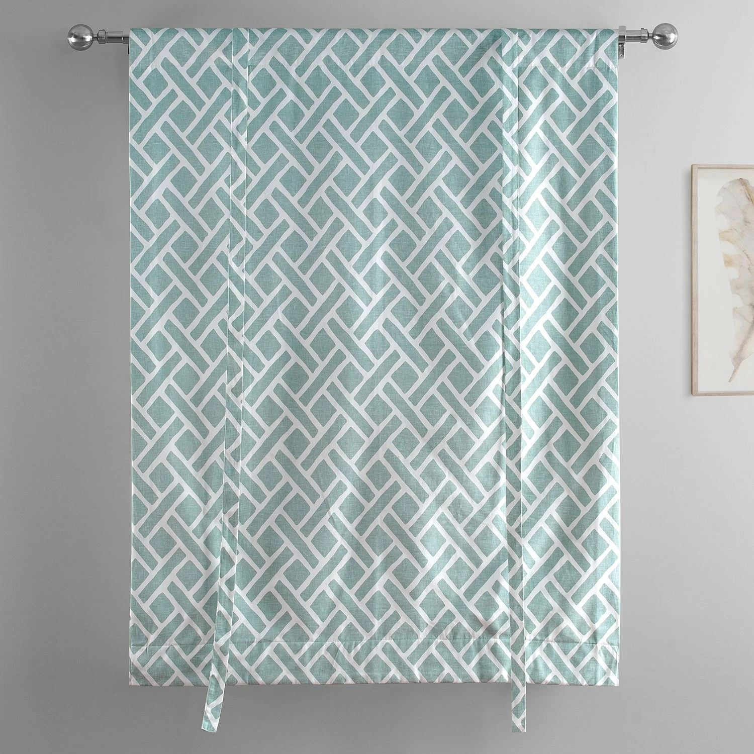 Outlet ๐ Exclusive Fabrics Martinique Printed Cotton Tie-Up Window Shade - 46 X 63 Martinique Aqua ๐ 12 Outlet ๐ Exclusive Fabrics Martinique Printed Cotton Tie-Up Window Shade - 46 X 63 Martinique Aqua ๐ - Image 10
