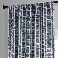 Best Pirce 👏 Exclusive Fabrics Matchstick Blackout Room Darkening Curtain Panel Pair (2 Panels) Matchstick Charcoal Black 😍 -Exclusive Fabrics SHOP Exclusive Fabrics Matchstick Blackout Room Darkening Curtain Panel Pair 10