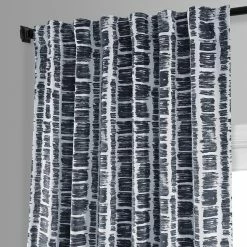 Best Pirce 👏 Exclusive Fabrics Matchstick Blackout Room Darkening Curtain Panel Pair (2 Panels) Matchstick Charcoal Black 😍 -Exclusive Fabrics SHOP Exclusive Fabrics Matchstick Blackout Room Darkening Curtain Panel Pair 12