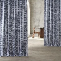 Best Pirce 👏 Exclusive Fabrics Matchstick Blackout Room Darkening Curtain Panel Pair (2 Panels) Matchstick Charcoal Black 😍 -Exclusive Fabrics SHOP Exclusive Fabrics Matchstick Blackout Room Darkening Curtain Panel Pair 3