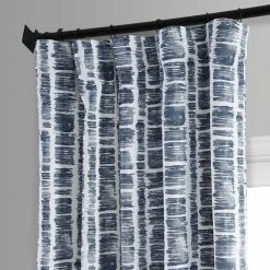Best Pirce 👏 Exclusive Fabrics Matchstick Blackout Room Darkening Curtain Panel Pair (2 Panels) Matchstick Charcoal Black 😍 -Exclusive Fabrics SHOP Exclusive Fabrics Matchstick Blackout Room Darkening Curtain Panel Pair 9