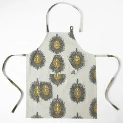 Discount 🎁 Exclusive Fabrics Mayan Printed Cotton Apron - 27 X 34 Mayan Gold ❤️ -Exclusive Fabrics SHOP Exclusive Fabrics Mayan Printed Cotton Apron 7