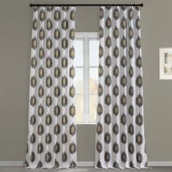 Budget ✨ Exclusive Fabrics Mayan Printed Cotton Curtain (1 Panel) Mayan Teal ✨ -Exclusive Fabrics SHOP Exclusive Fabrics Mayan Printed Cotton Curtain Panel 1