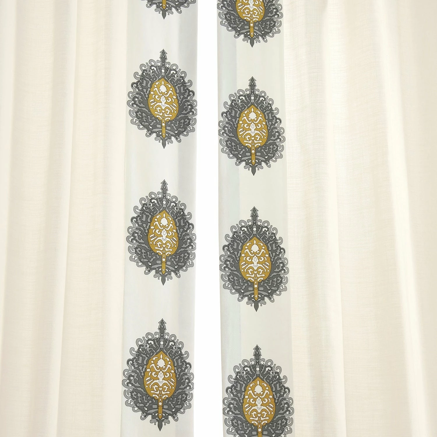 Promo ⭐ Exclusive Fabrics Mayan Solid Cotton Bordered Curtain (1 Panel) Mayan Gold 🌟 10 Promo ⭐ Exclusive Fabrics Mayan Solid Cotton Bordered Curtain (1 Panel) Mayan Gold 🌟 - Image 8