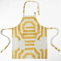 Hot Sale 🎉 Exclusive Fabrics Mecca Printed Cotton Apron - 27 X 34 Mecca Brown ⭐ -Exclusive Fabrics SHOP Exclusive Fabrics Mecca Printed Cotton Apron 10