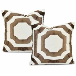 Exclusive Fabrics SHOP 9 Best reviews of ๐ Exclusive Fabrics Mecca Printed Cotton Cushion Cover (Set Of 2) Mecca Gold โจ