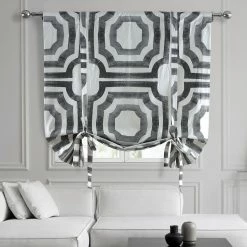 Coupon ✨ Exclusive Fabrics Mecca Printed Cotton Tie-Up Window Shade - 46 X 63 Mecca Brown ⌛
