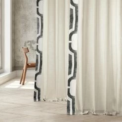 Best Pirce 👏 Exclusive Fabrics Mecca Solid Cotton Bordered Curtain (1 Panel) Mecca Grey 😀 19 Best Pirce 👏 Exclusive Fabrics Mecca Solid Cotton Bordered Curtain (1 Panel) Mecca Grey 😀 -Exclusive Fabrics SHOP Exclusive Fabrics Mecca Solid Cotton Bordered Curtain 281 Panel29 2