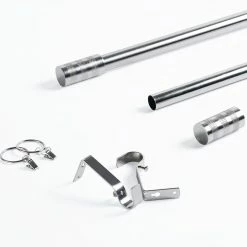 Brand new 🔥 Exclusive Fabrics Modern Barrel Extendable Metal Rod Set, 52 - 144 Nickel 👍 16 Brand new 🔥 Exclusive Fabrics Modern Barrel Extendable Metal Rod Set, 52 - 144 Nickel 👍 -Exclusive Fabrics SHOP Exclusive Fabrics Modern Barrel Extendable Metal Rod Set2C 52 144 4