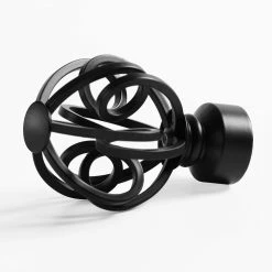 Buy 🎁 Exclusive Fabrics Modern Orb Extendable Metal Rod Set, 52 - 144 Matte Black 😍 -Exclusive Fabrics SHOP Exclusive Fabrics Modern Orb Extendable Metal Rod Set2C 52 144 3