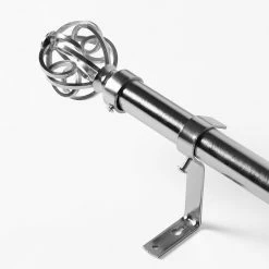 Buy 🎁 Exclusive Fabrics Modern Orb Extendable Metal Rod Set, 52 - 144 Matte Black 😍 -Exclusive Fabrics SHOP Exclusive Fabrics Modern Orb Extendable Metal Rod Set2C 52 144 6