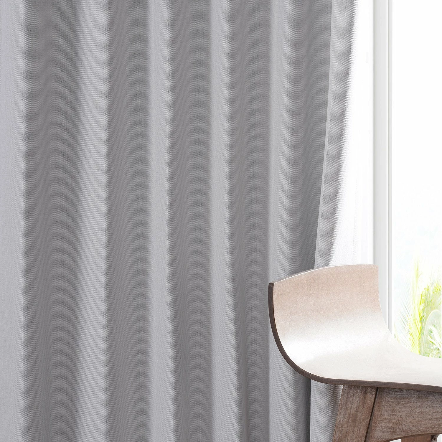 New 💯 Exclusive Fabrics Monochromatic Faux Linen Room Darkening Curtain Pair (2 Panels) Chicago Grey 😉 16 New 💯 Exclusive Fabrics Monochromatic Faux Linen Room Darkening Curtain Pair (2 Panels) Chicago Grey 😉 - Image 14