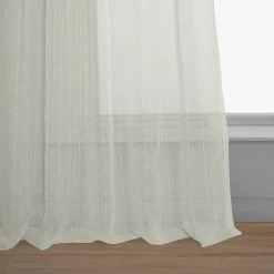 Budget 🎁 Exclusive Fabrics Montpellier Striped Linen Sheer Curtain (1 Panel) 🔥 -Exclusive Fabrics SHOP Exclusive Fabrics Montpellier Striped Linen Sheer Curtain 281 Panel29 5