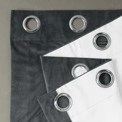Cheapest 🛒 Exclusive Fabrics Natural Grey Grommet Velvet Blackout Curtain (1 Panel) 🔥 -Exclusive Fabrics SHOP Exclusive Fabrics Natural Grey Grommet Velvet Blackout Curtain 281 Panel29 4