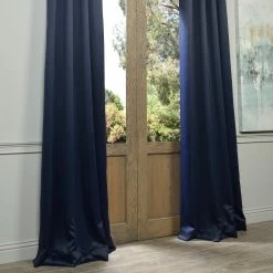 Best Pirce 🎁 Exclusive Fabrics Navy Blue Grommet Blackout Curtain Panel Pair (2 Panels) 🔥 -Exclusive Fabrics SHOP Exclusive Fabrics Navy Grommet Blue Thermal Blackout Curtain Panel Pair 2232d2c9 d659 4008 ac14 5c8232c1e32d