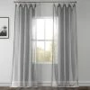 Best Pirce ✨ Exclusive Fabrics Nickel Faux Linen Sheer Curtain (1 Panel) 🎁