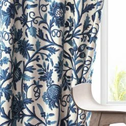 Buy 💯 Exclusive Fabrics Norway Embroidered Cotton Crewel Curtain (1 Panel) 😉 13 Buy 💯 Exclusive Fabrics Norway Embroidered Cotton Crewel Curtain (1 Panel) 😉 -Exclusive Fabrics SHOP Exclusive Fabrics Norway Embroidered Cotton Crewel Curtain 4