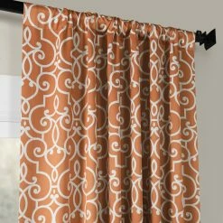 Deals 🔔 Exclusive Fabrics Nouveau Room Darkening Curtain Panel Pair (2 Panels) Nouveau Rust 🌟 -Exclusive Fabrics SHOP Exclusive Fabrics Nouveau Rust Print Blackout Curtain Panel Pair 15f42766 32ed 40e6 b3a8 de343b75d674