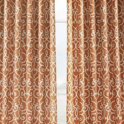 Deals 🔔 Exclusive Fabrics Nouveau Room Darkening Curtain Panel Pair (2 Panels) Nouveau Rust 🌟 -Exclusive Fabrics SHOP Exclusive Fabrics Nouveau Rust Print Blackout Curtain Panel Pair 31b438d6 9e03 4238 8780 a3500f2edefe